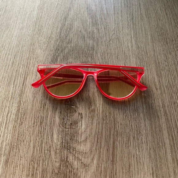otra chika red small frame retro y2k statement cat eye sunglasses eyewear NEW - Picture 4 of 7